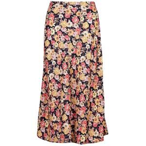 Barbour Coraline Navy Floral Midi Skirt, size US 8